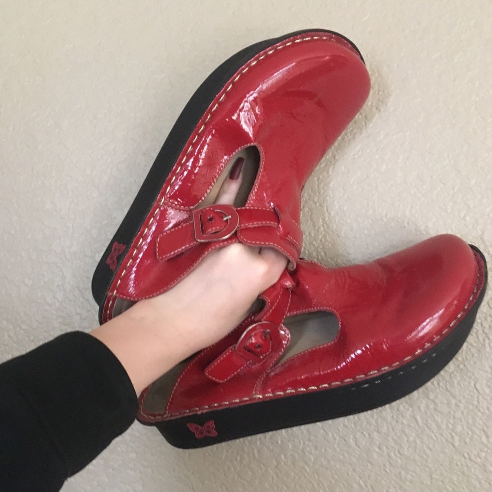 Red alegria shoes